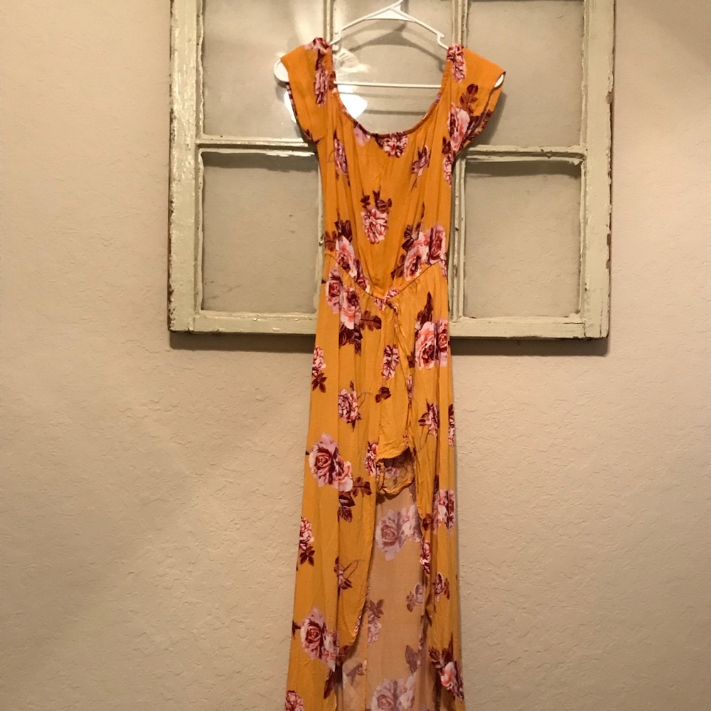 Floral high low romper